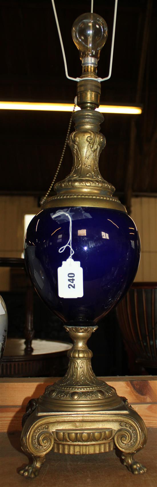 Gilt Spelter lamp